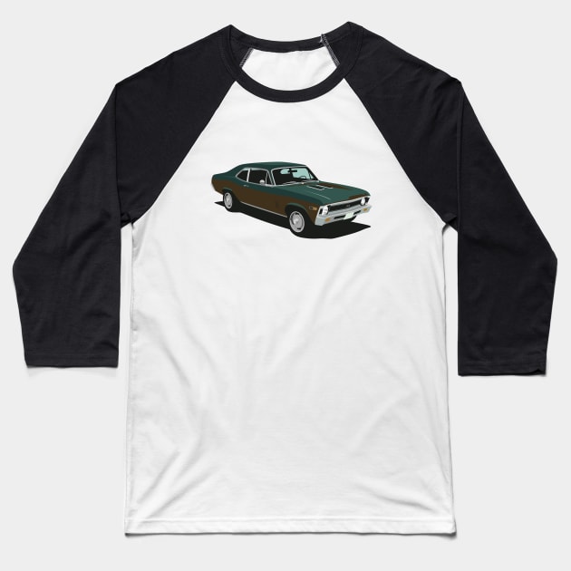 Chevrolet Nova Baseball T-Shirt by TheArchitectsGarage